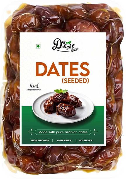 DRYDELIGHT Premium Seeded Dates | Rich in Fibre | Organic | Naturally Sweet Dates