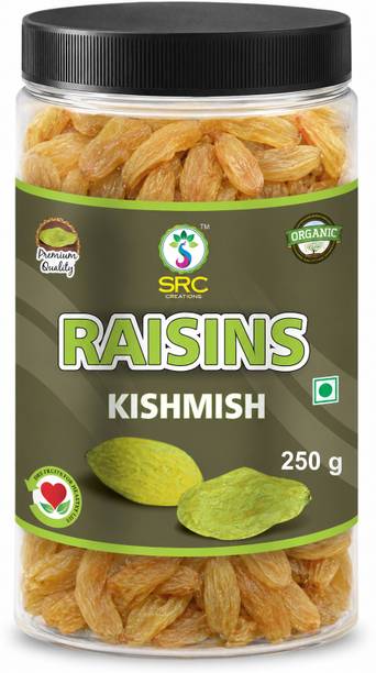 SRC Creations Premium Seedless Green Raisins, Kishmish, Nutritious, Rich in Iron Raisins