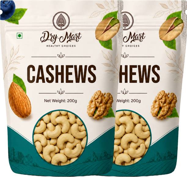Dry.Mart Premium Cashew Nuts (Kaju) | Crunchy, Natural & Fresh Cashews (2 x 200 g) Cashews