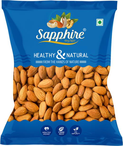 Sapphire Regular Raw California Almonds 500g Pack of 1 Almonds