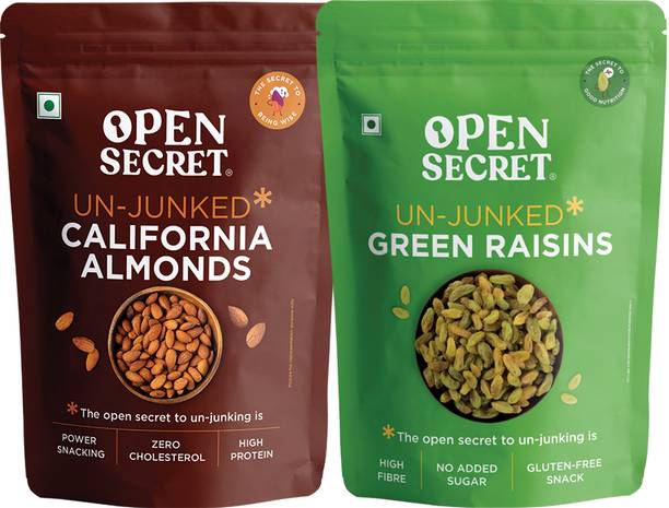 OPEN SECRET Premium Dry Fruits Combo � Badam Almonds, Kishmish Green Raisins Assorted Nuts