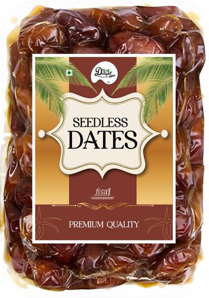 DRYDELIGHT Premium Seedless Dates | Pin Khajur | Naturally Sweet | Healthy Dates