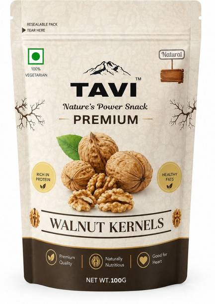 TAVI Premium Walnut Kernels (Akhrot Giri) - 100g | 100% Natural, Crunchy Walnuts