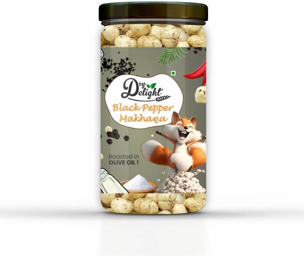 DRYDELIGHT Black Pepper Makhana | Roasted in Olive Oil Fox Nut
