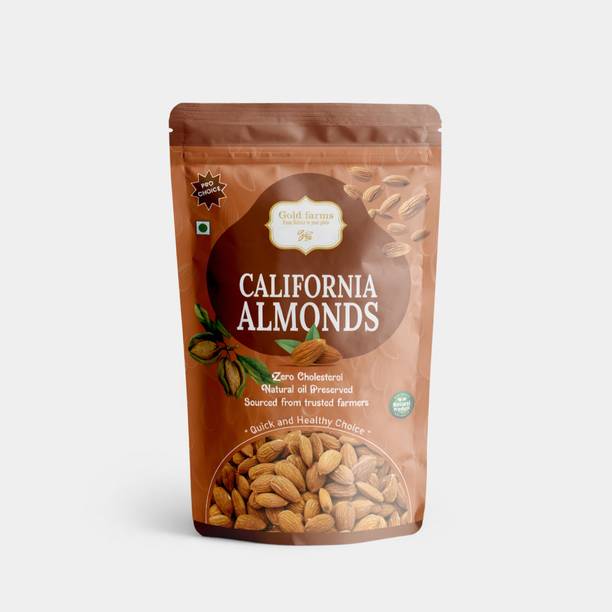 Gold Farms California Almonds ( Badam ) High Protein, No Added Preservatives 500 g Almonds
