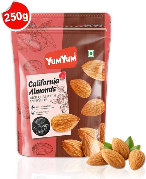 यम यम कैलिफोर्निया आलमंड्स (बादाम) - 250gm बादाम वैक्यूम पैक