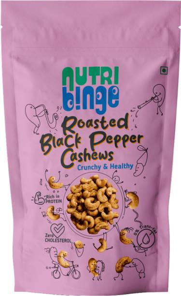 NUTRI BINGE Roasted Black Pepper Cashew 200g Cashews