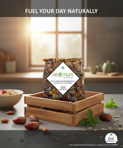 PROTIUM Vacuum Packed Seeded Pin Khajur | Premium Arabian Dates | Natural Sweet Dates