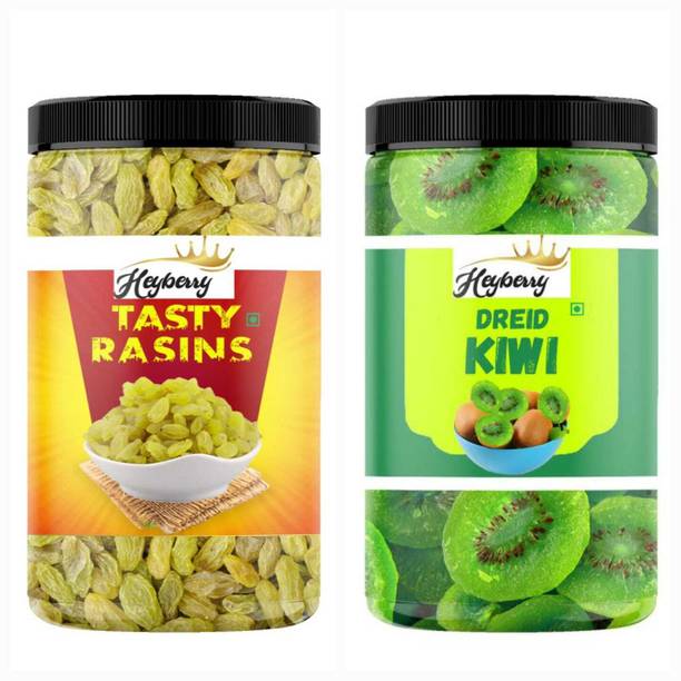 Heyberry Premium Dry Fruits Combo Pack 500g Raisins, Kiwi