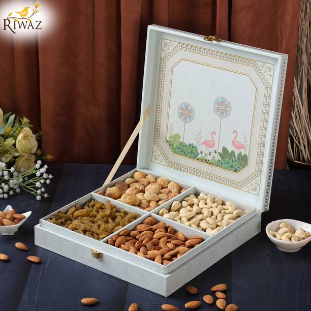 Riwaz Festival Gift Hamper Dry Fruit Box Almonds, Cashews, Raisins