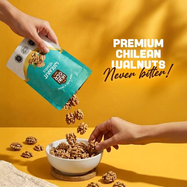 Hunger nuts Chilean Walnut Kernels| Premium Akhrot Halves Walnuts