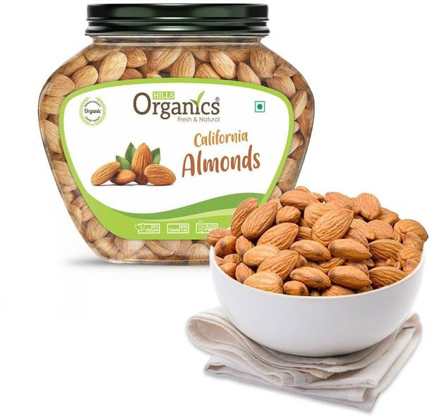 Hills Organics California Almond (Badam) - 500G |100% Fresh & Natural Almonds