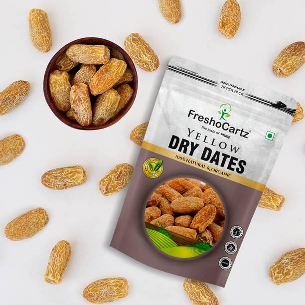 FreshoCartz Yellow Dates | Kharak | Chuhara | Chuara | Khajur | Khajoor | Dry fruits Dates | Dates