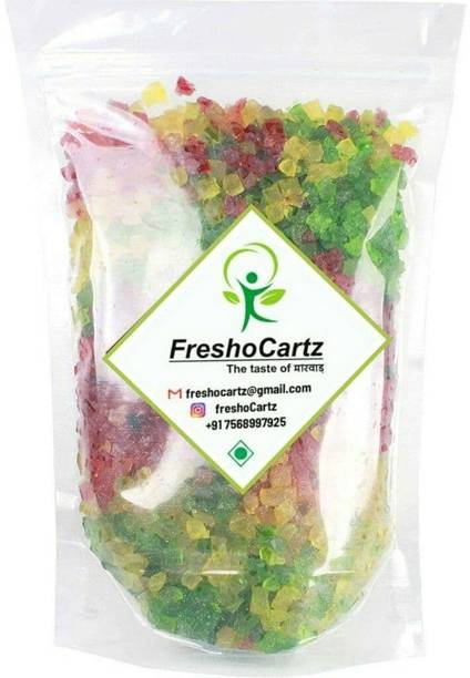 FreshoCartz Soft Mix Tutti Frutti | Multi Coloured Cherry | Colourful cherries for Cake Making, Baking, Decorations Cherries