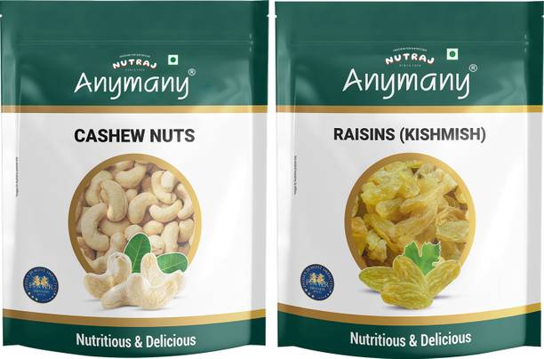 Nutraj Dry Fruits Combo Pack Cashews Raisins 500g Each, Kaju 500g, Kishmish 500g, Green Raisins, Cashews
