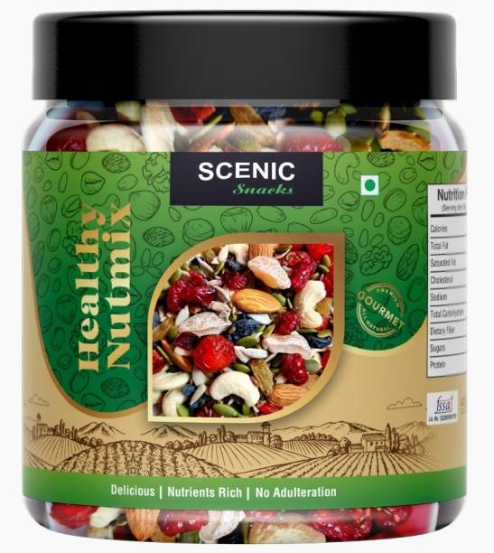 SCENIC Snacks Premium Healthy NutMix | Mixed Dryfruits|Nutritious Mixed Nuts,Seeds and Berries Assorted Fruit, Assorted Seeds & Nuts