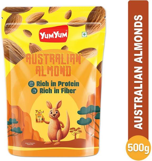 YUM YUM Australian Almond 500g, Australian Badam, Dry Fruits - Almonds