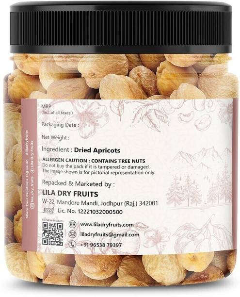 lila dry fruits Premium Sun Dried Turkish Apricots| Khumani| Gluten Free,Vegan & Sodium Free| Apricots