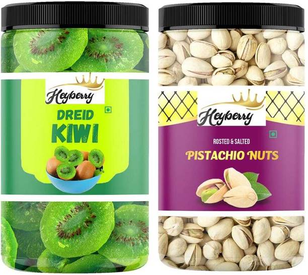 Heyberry Premium Dry Fruits Combo Pack 500g Kiwi, Pistachios