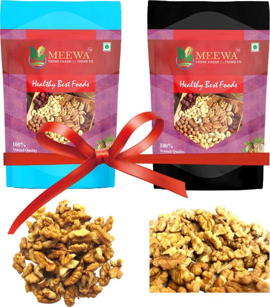 MEEWA Combo Pack of 500 gms Premium Quarter And 500 Gms Kashmiri Quarter Walnuts