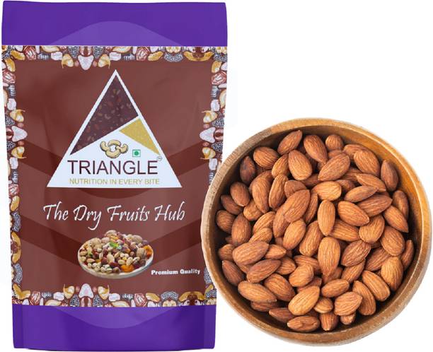 triangle 1 KG PREMIUM ALMONDS | 1000G BADAM | CALIFORNIA ALMOND VACCUM PACK Almonds, Kernels