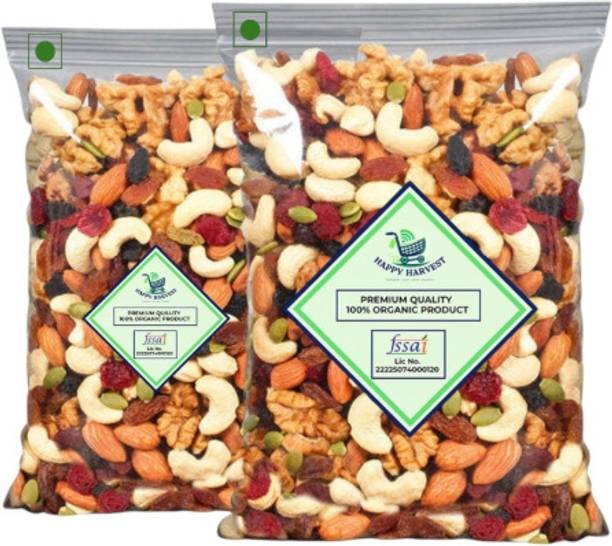Happy Harvest Mixed Dry Fruits | Fit for Fasting | Healthy Snacks | Mix Nuts Almonds, Apricots, Cashews, Dates, Dry Dates, Walnuts, Raisins, Pistachios