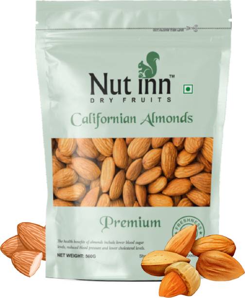 Nut Inn Californian Almond Premium Handpicked Whole Badam Extra Crunchy Fresh Dry Fruits Almonds