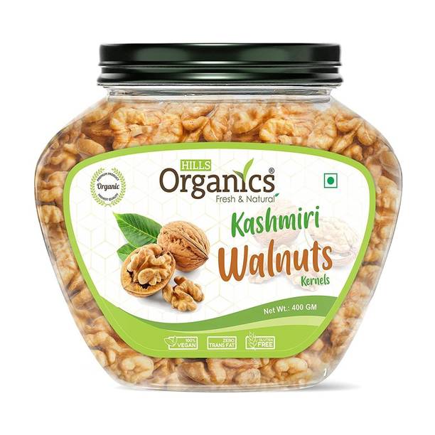 Hills Organics Dry Fruits,100% Fresh & Natural, Premium Kashmiri Walnuts Kernls, Akhrot Giri Walnuts