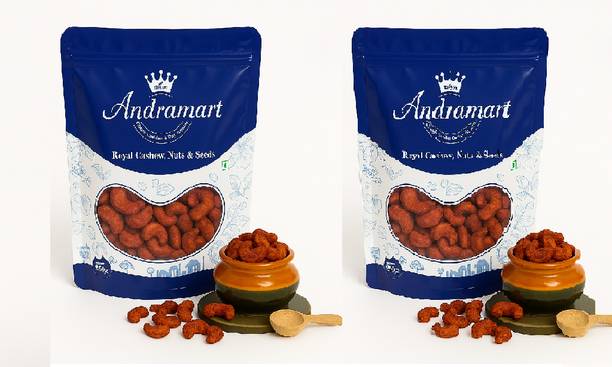 ANDRAMART Red Chilli Nuts Cashews 2 x 250 gms Cashews