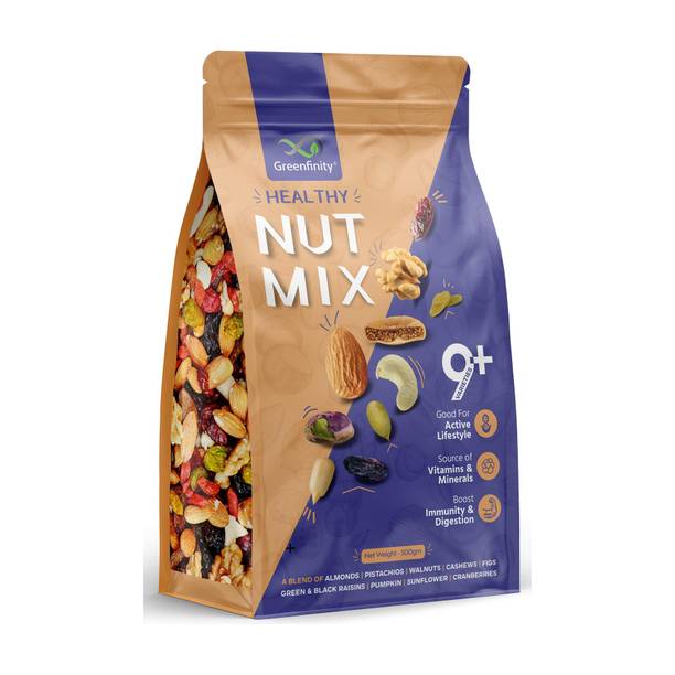 Greenfinity Healthy Nutmix | Mixed Dryfruits | Source of Vitamin and Minerals