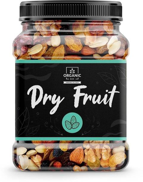 Organic Box Healthy Mix Dry Fruits and Nuts, 1kg Healthy Gift Hamper for Every Occasion Assorted Nuts