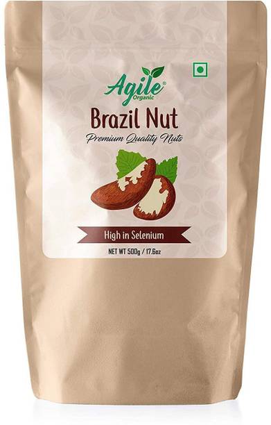 Agile Organic Jumbo Brazil Nuts 500g | Immunity Boosting | Rich in Selenium | Brazil Nuts