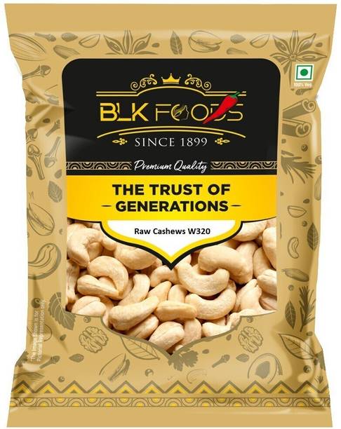 BLK FOODS Premium Whole Cashew Nuts Plain (100% Crunchy Kaju) Cashews