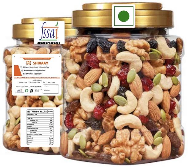 SHIVAAY MIX DRY FRUITS 1KG KAJU , BADAM , DAKH , KISHMISH , SEEDS ETC Almonds, Cashews, Raisins, Apricots, Assorted Seeds & Nuts, Dates