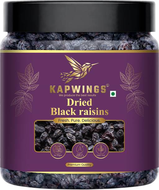 KAPWINGS Premium Black Raisins | Kali Kishmish | Munakka | Dry Grapes Kali Kishmish Raisins