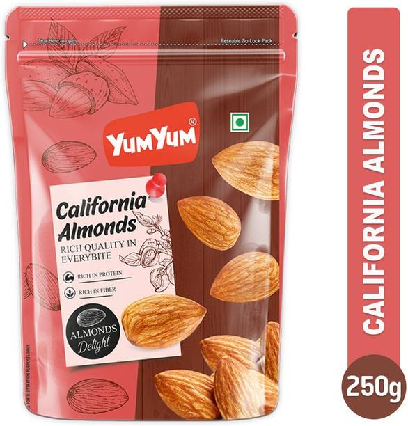 YUM YUM California Almonds (Badam) - 250gm Almonds