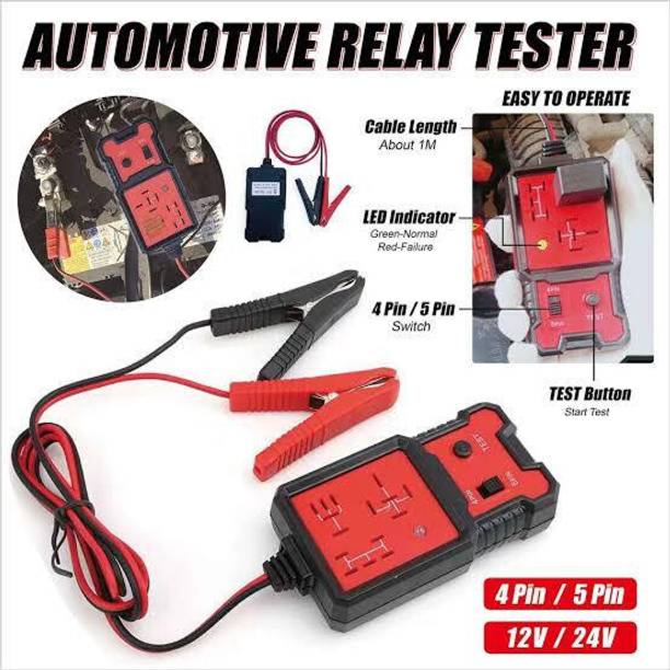 Oritool Relay Tester 12V Electronic Voltage Tester 4 Pin 5 Pin Universal for Cars OBD Interface