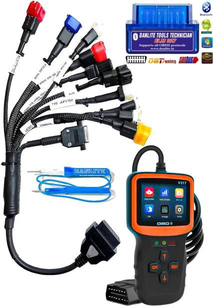 FREEFACE V317 OBD scanner With Elm 327 11 cord bike cable bs6 Free continuity tester OBD Reader
