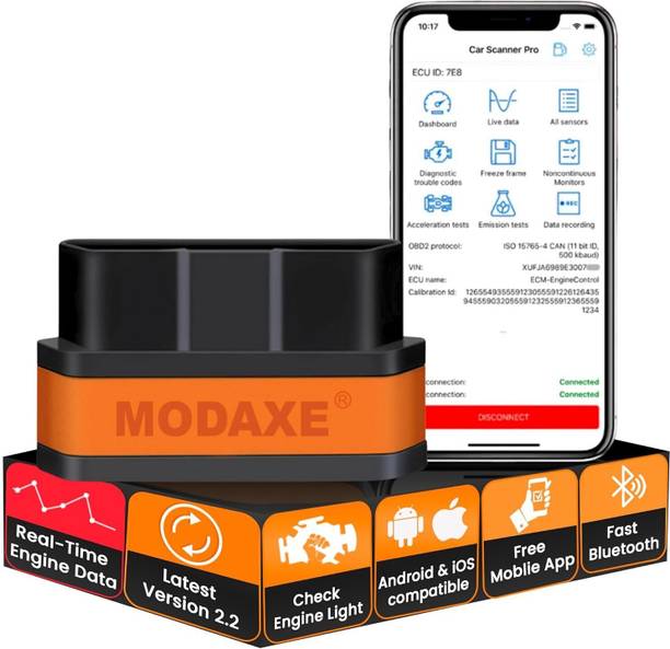 MODAXE OBD II Code Readers V2.2 Vehicle Scanner ODB2/OBDII Protocols Advanced Chipset OBD Reader