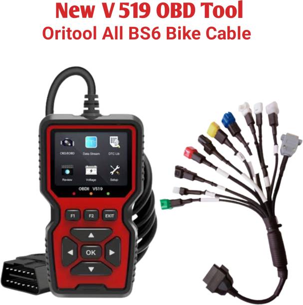 Oritool All BS6 Bike Cable Combo (11 Types Cable + v519 ) work on all Bikes OBD Interface
