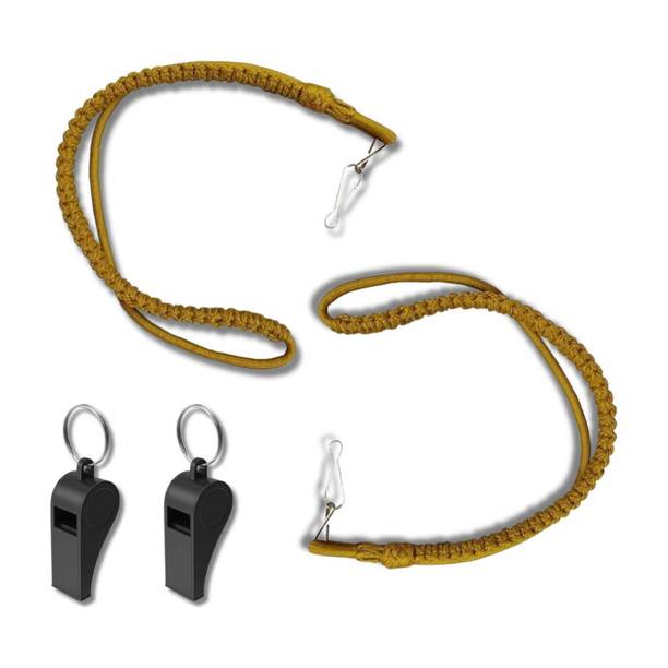 Qualityfab Security Guard Accessories Lanyard Gold Pack of 2  Office Set