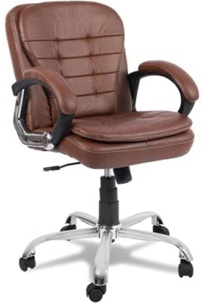 KRISHTHA Boss Mid-Back Century Drafting Staff, Workstation, Desk, Work From Home Leatherette Office Executive Chair
