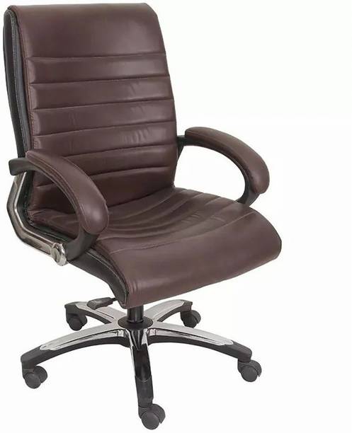 DSR Best ergonomic Home and office chair with Fixed Armrest Leatherette Office Executive Chair