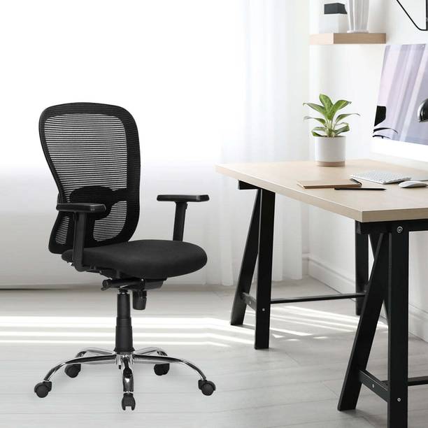 NILKAMAL LIMITED Alba Fabric Office Adjustable Arm Chair
