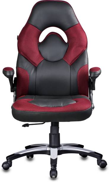 Adiko Stylish Gaming chair in Black / Maroon Leatherette Office Executive Chair