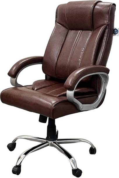 Woodberg Woodberg Maestro Office Chair Leatherete Cushioned Comfort, Chrome Base & Wheels Leatherette Office Conference Chair