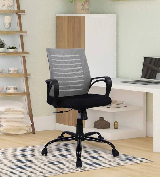 Mintwud from Pepperfry Yukio Mid Back Ergonomic Office Chair For All Day Comfortable Seating Mesh Office Arm Chair