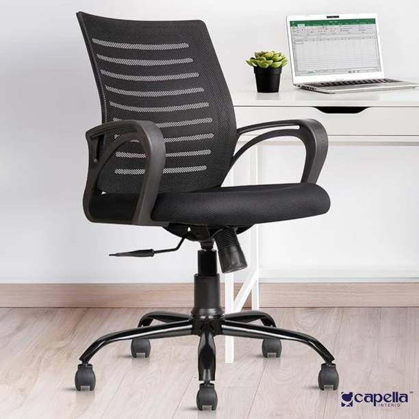 Capella Interio CAPELLA INTERIO™ Resto CP120 Mid Back Ergonomic Office Mesh Chair/Study Chair Mesh Office Adjustable Arm Chair