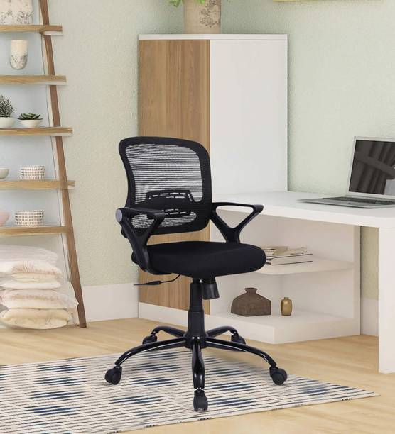 Mintwud from Pepperfry Kimura Mid Back Ergonomic Office Chair For All Day Comfortable Seating Mesh Office Arm Chair