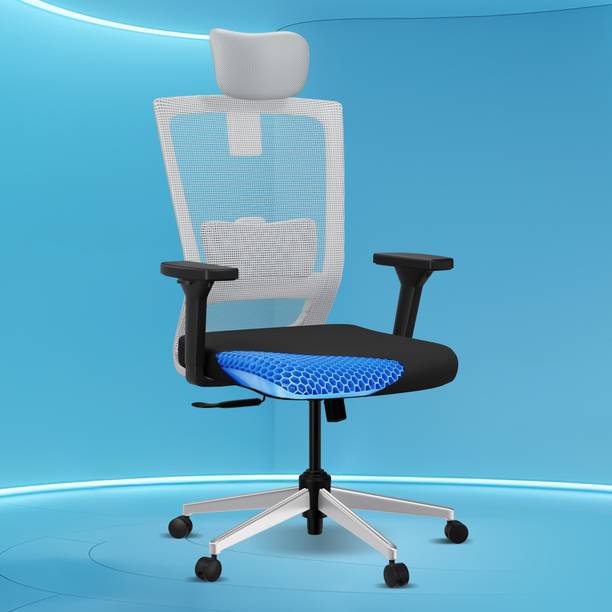 The Sleep Company Stylux SmartGRID Premium Ergonomic High-Back Desk for Office & Home Nylon Office Executive Chair